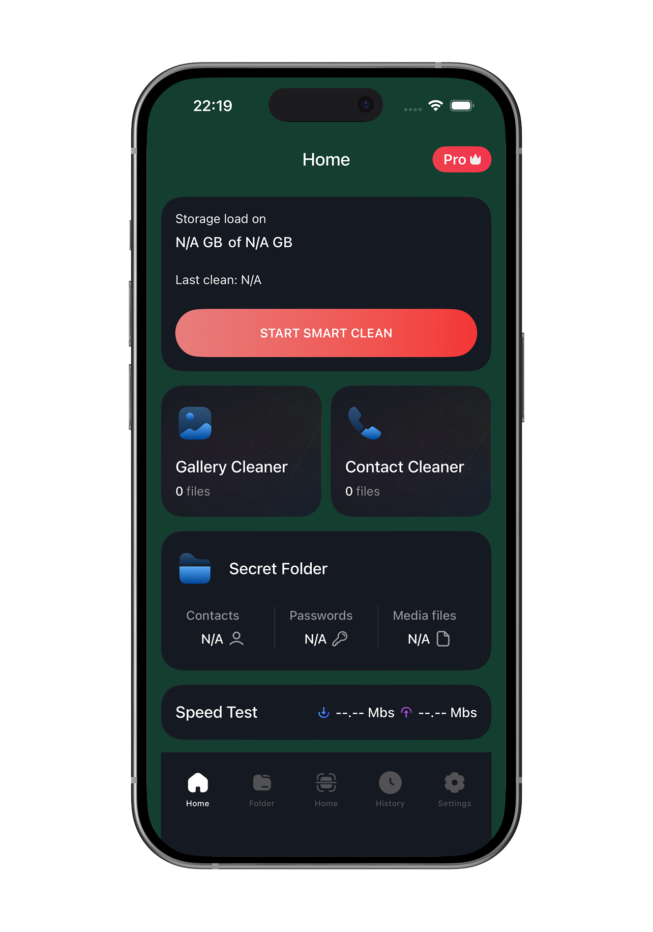 Clean Space Tools home screen screenshot